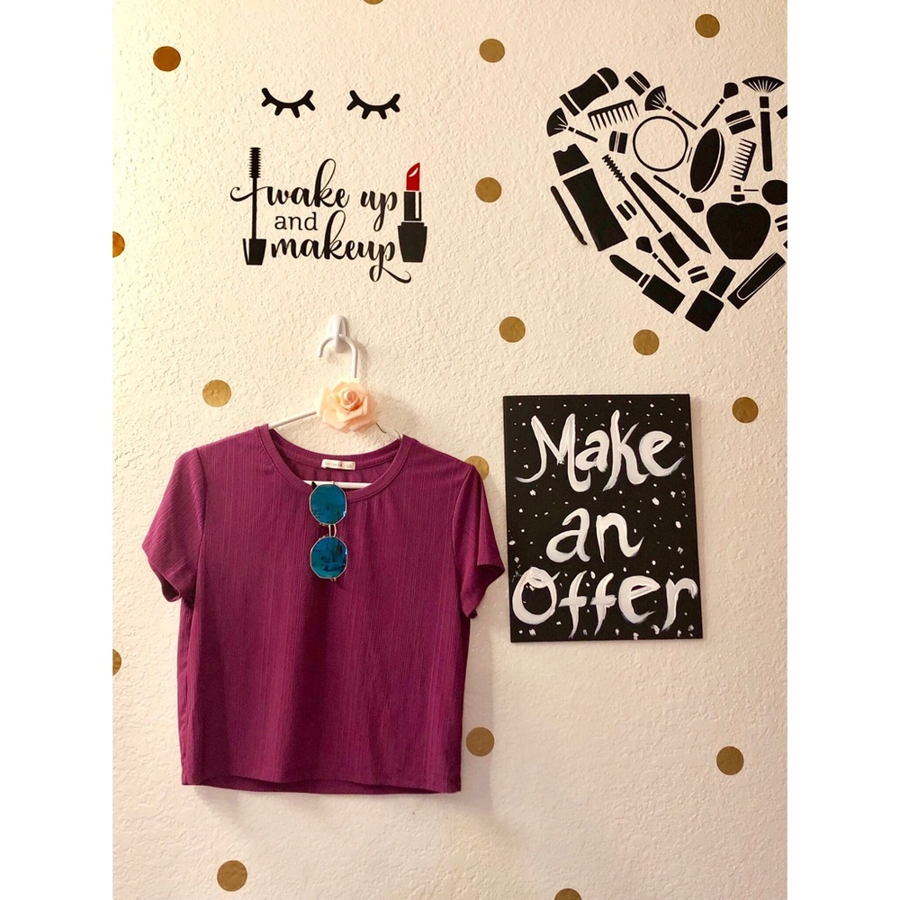 Cotton on Purple Croptop